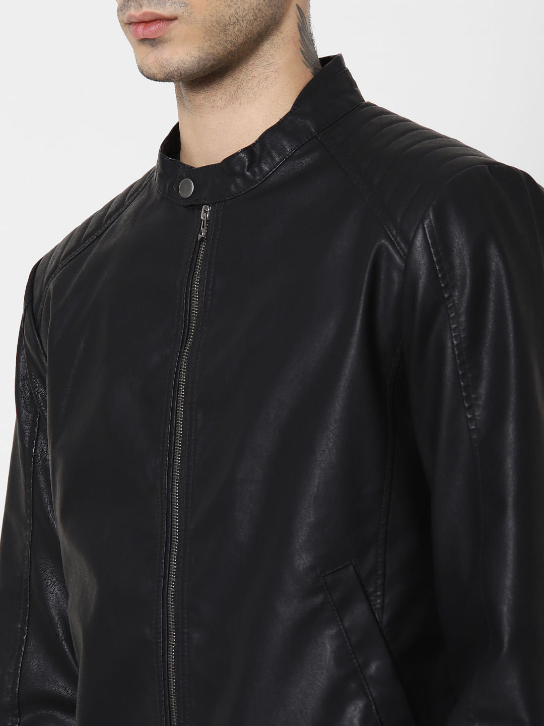 Black Pu Biker Jacket