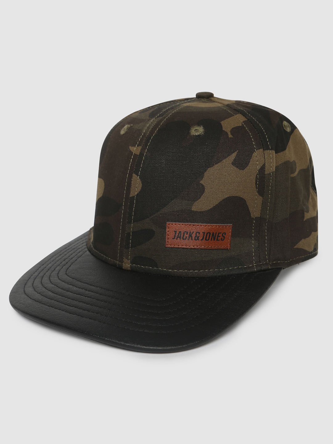 Black Camo Print Cap