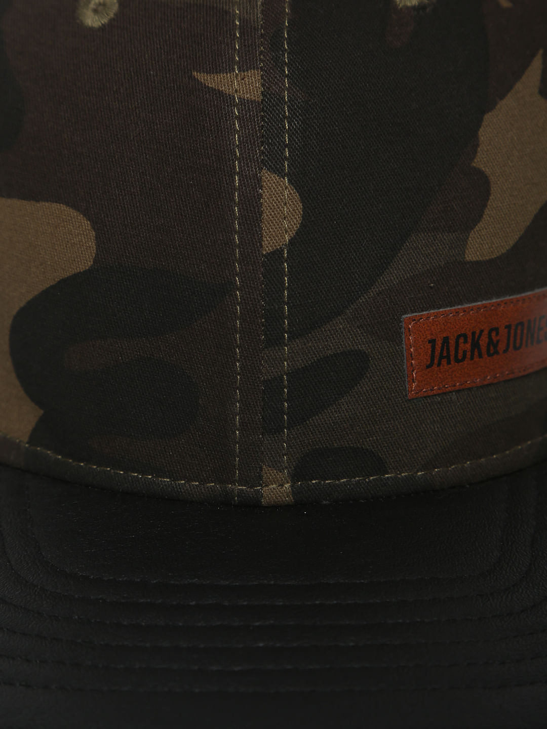 Black Camo Print Cap
