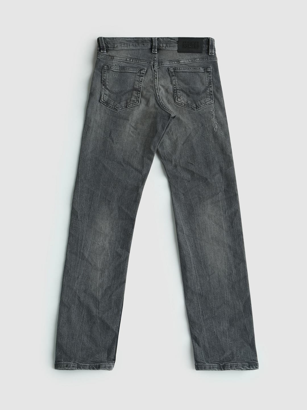 Boys Grey Mid Rise Ben Slim Fit Jeans