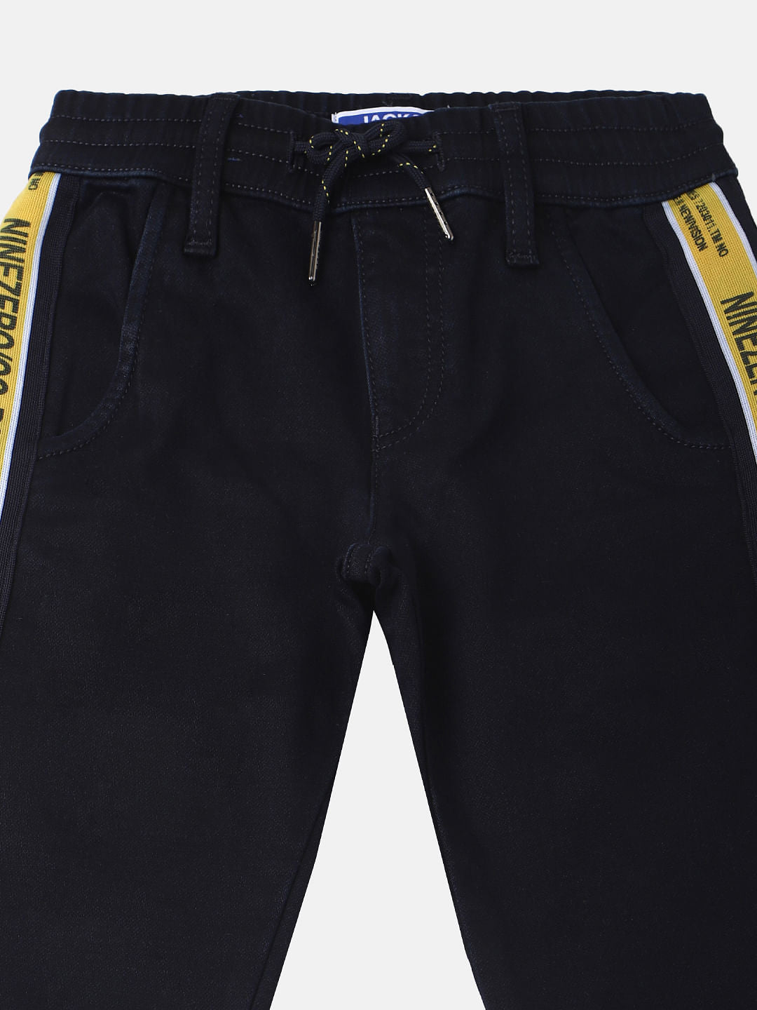 Boys Blue Mid Rise Glenn Tape Detail Jeans