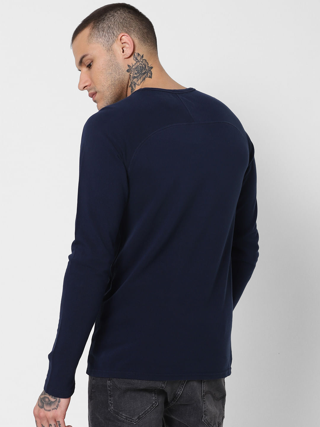 Navy Blue Crew Neck T-Shirt