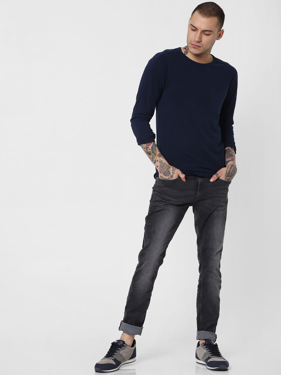 Navy Blue Crew Neck T-Shirt