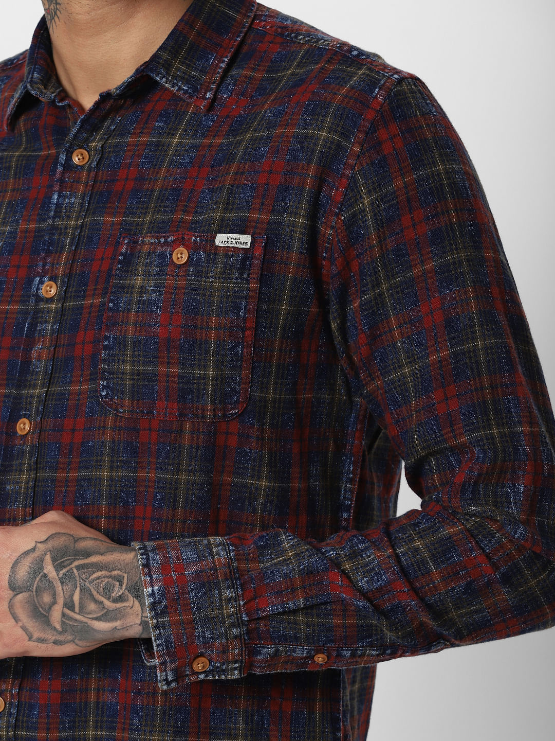 Red Check Full Sleeves Shirt