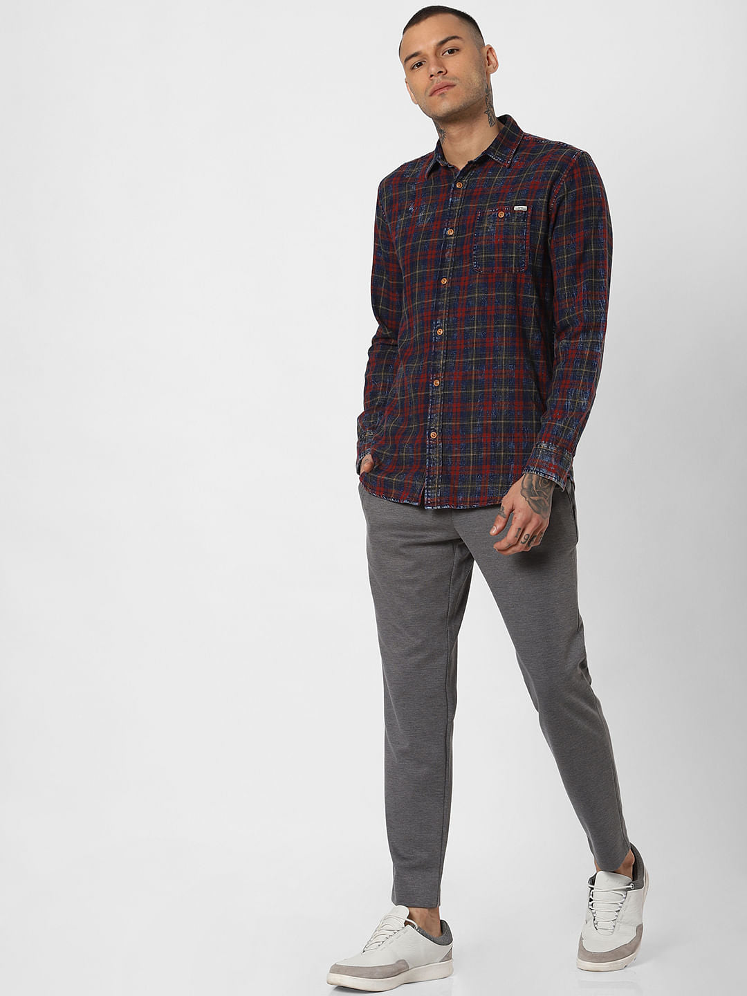 Red Check Full Sleeves Shirt