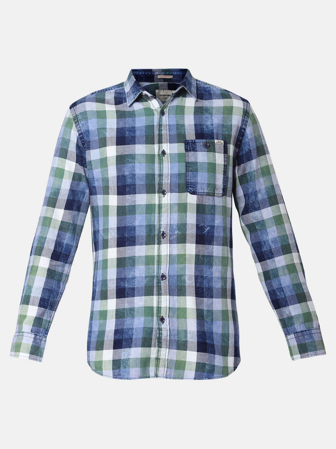 Blue Check Full Sleeves Shirt