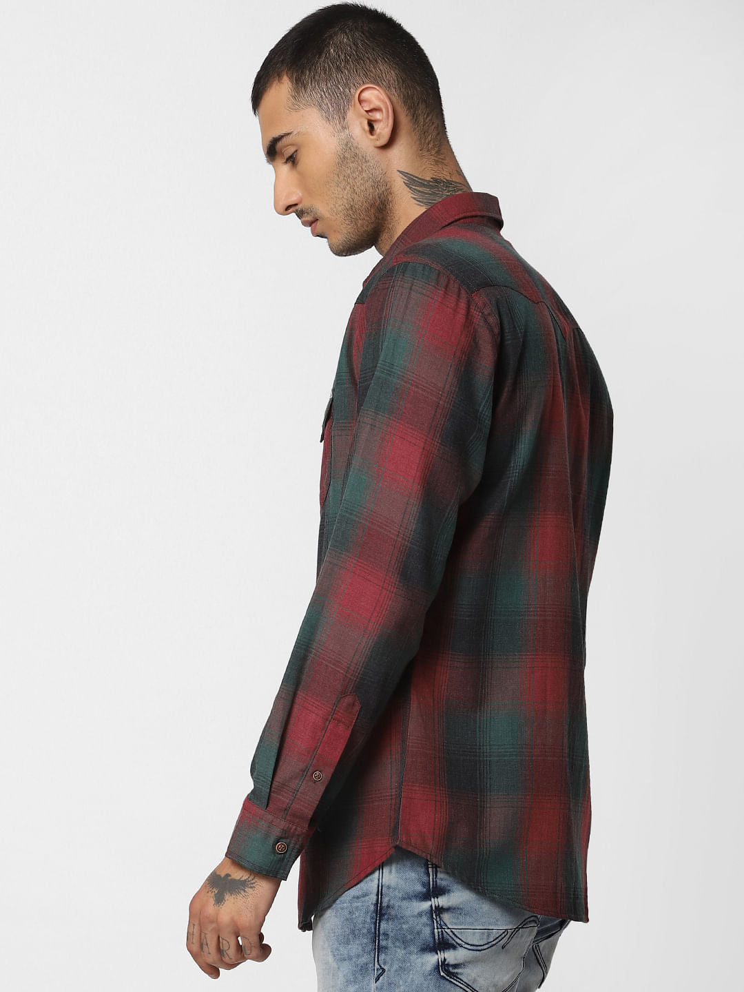 Red Check Full Sleeves Shirt