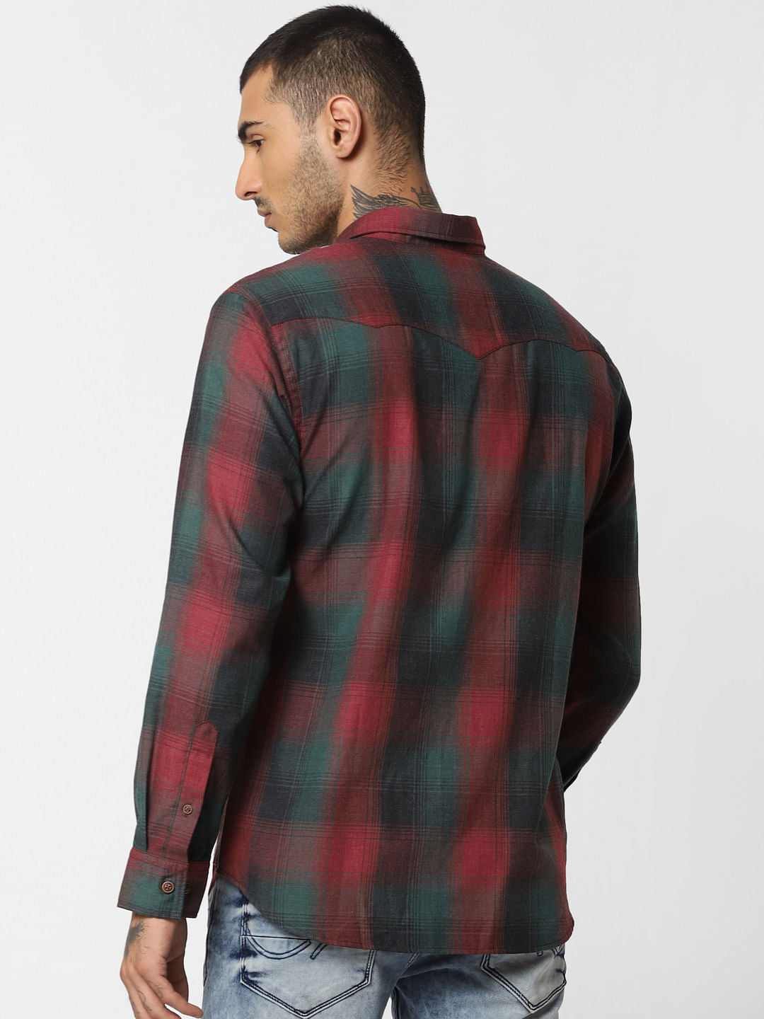 Red Check Full Sleeves Shirt