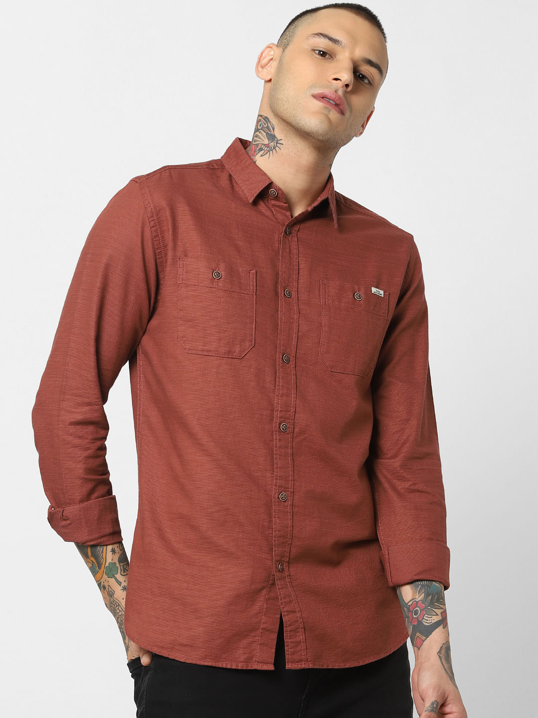 Brown Full Sleeves Shirt