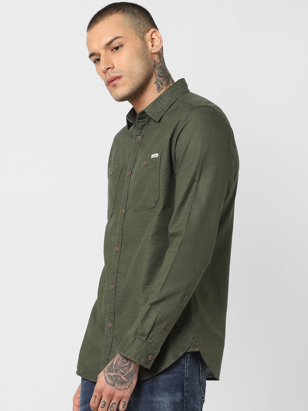 Green Full Sleeves Shirt