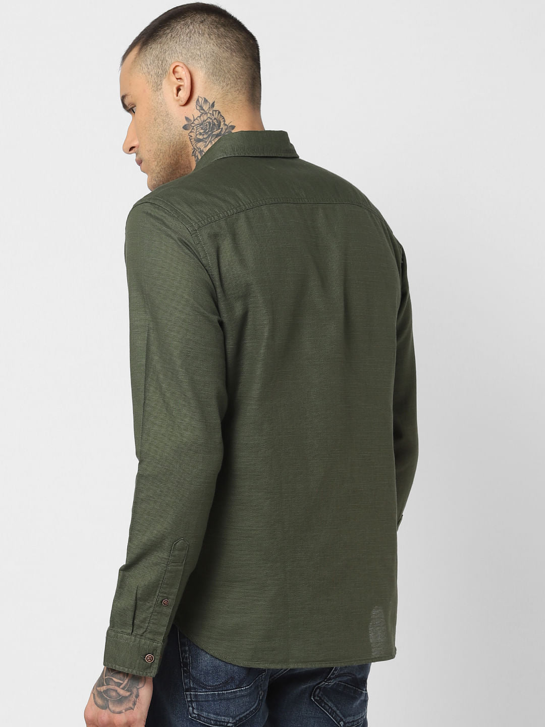 Green Full Sleeves Shirt