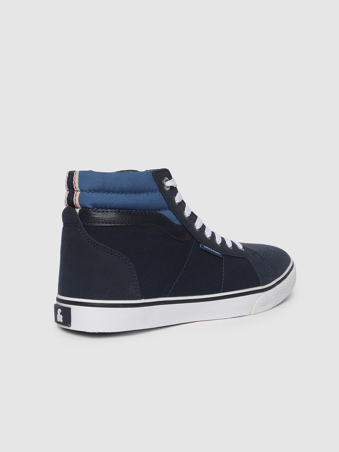 Navy Blue High-Top Sneakers