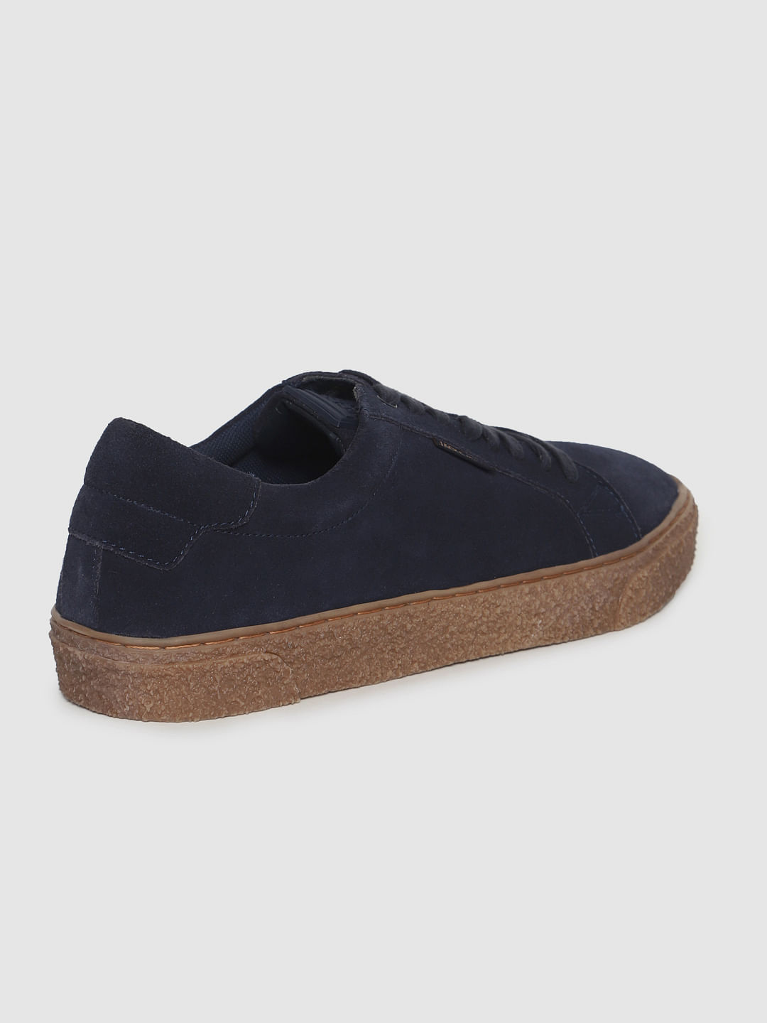 Navy Blue Suede Sneakers