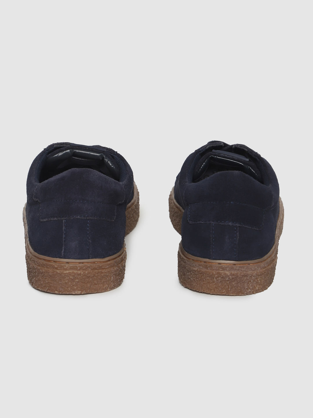 Navy Blue Suede Sneakers