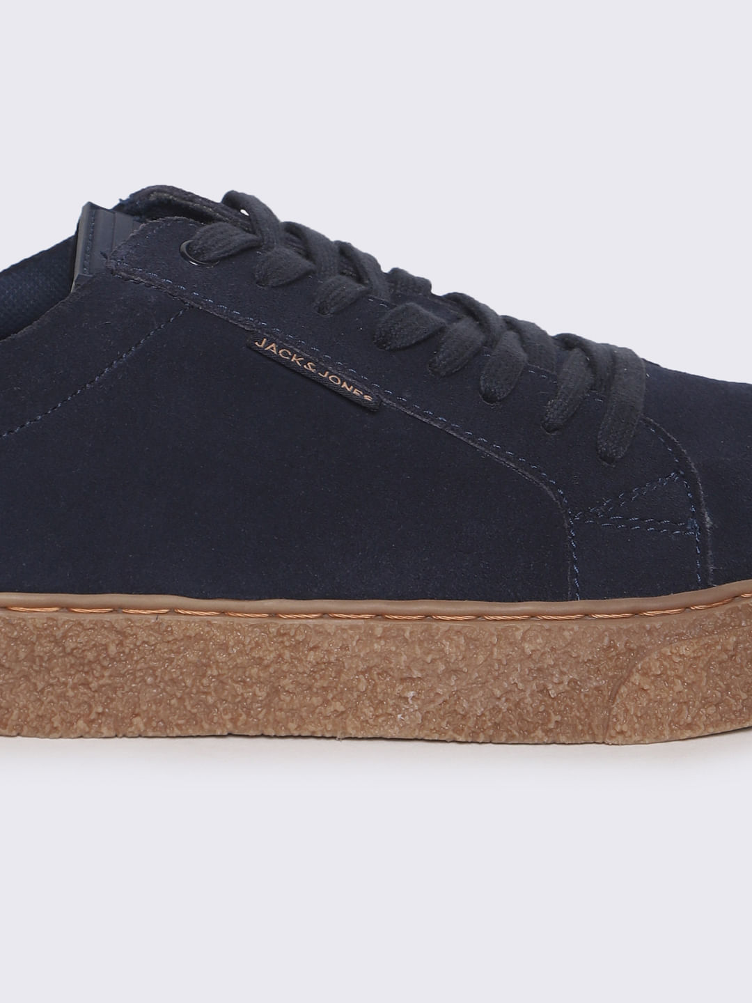 Navy Blue Suede Sneakers