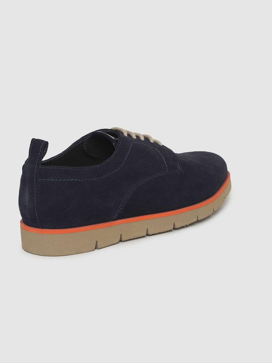Navy Blue Suede Formal Shoes