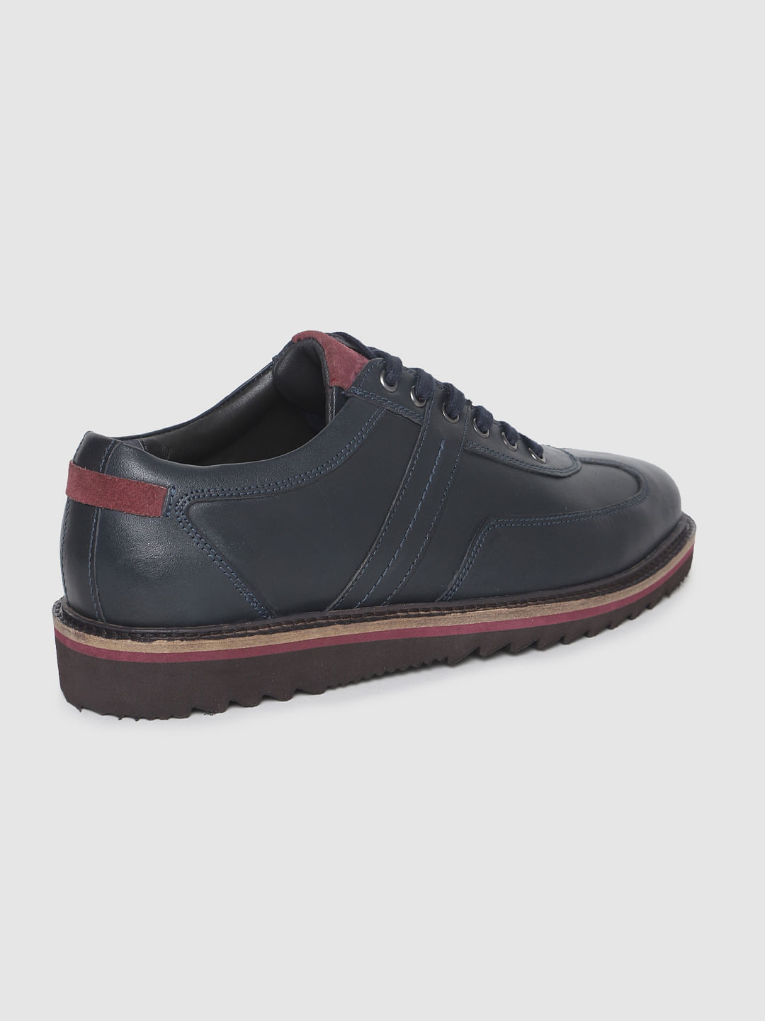 Navy Blue Leather Formal Shoes