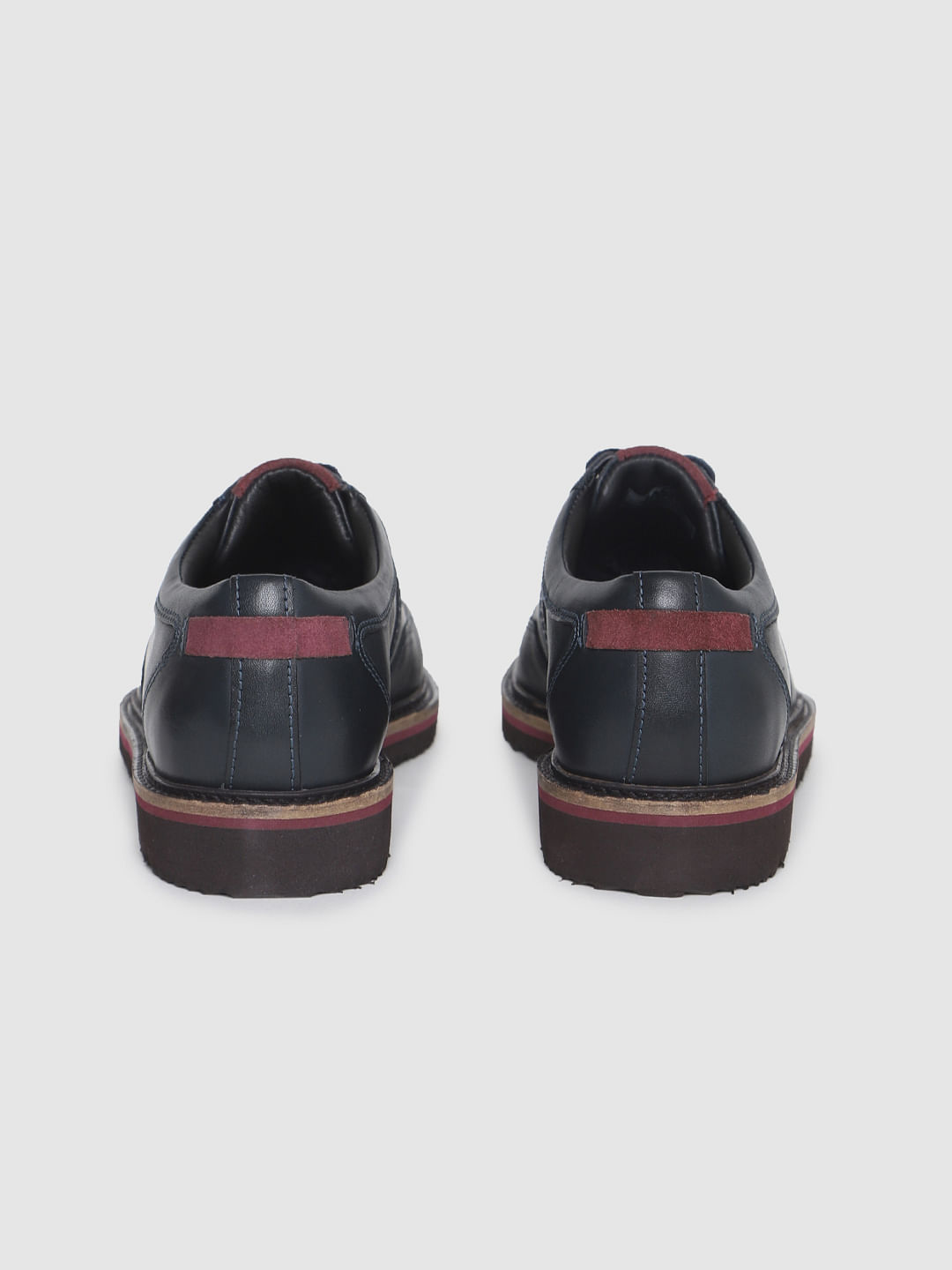 Navy Blue Leather Formal Shoes