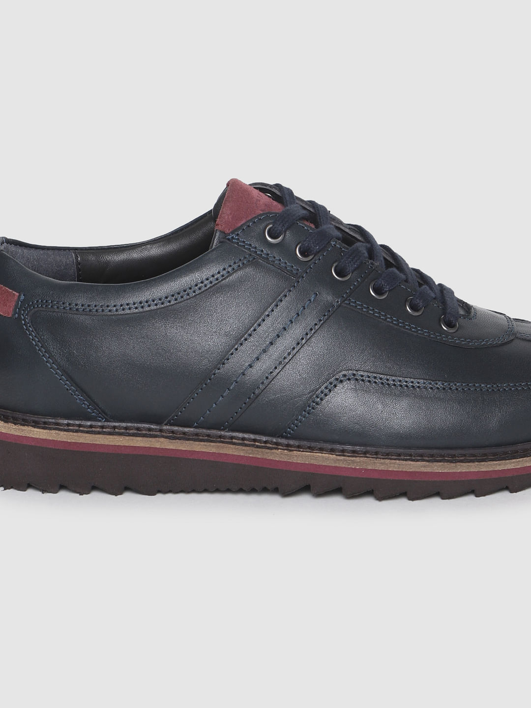 Navy Blue Leather Formal Shoes