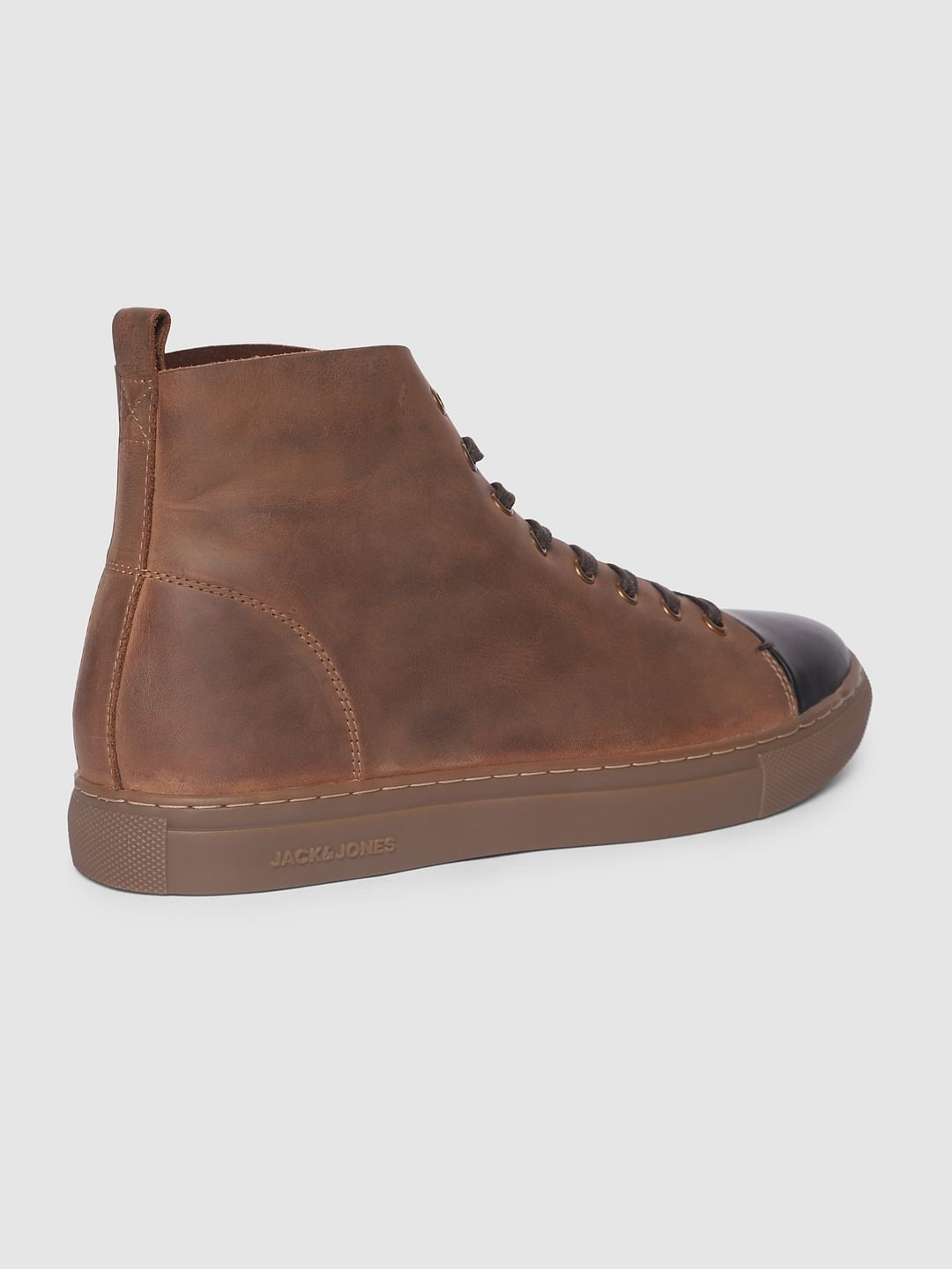 Brown Hi-Top Leather Boots