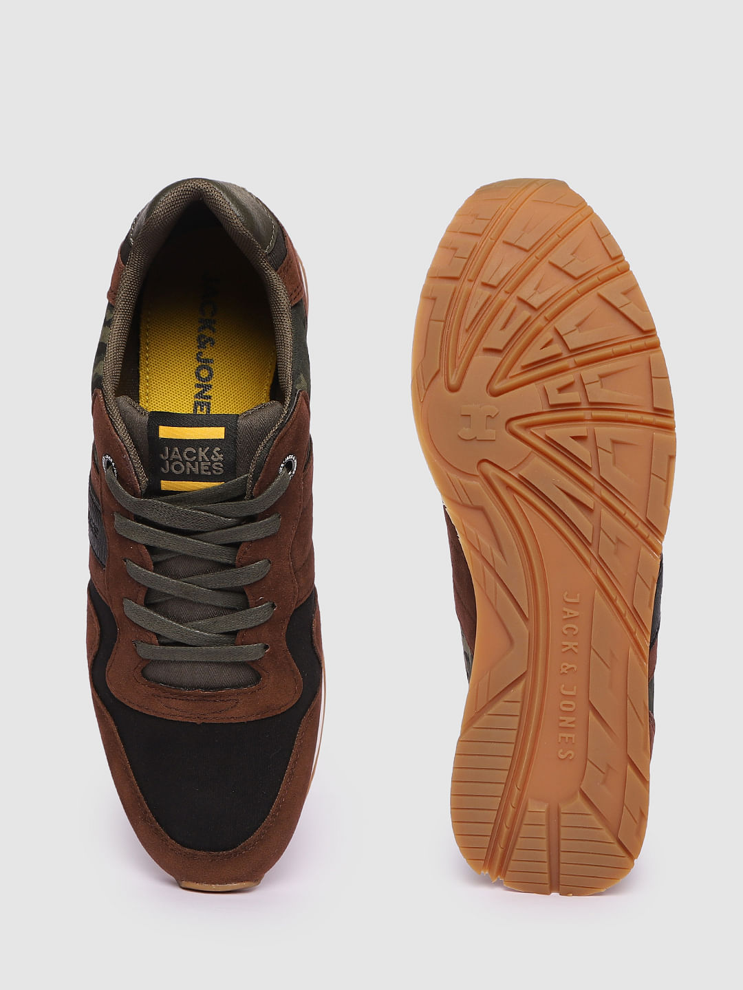 Brown Camo Detail Sneakers