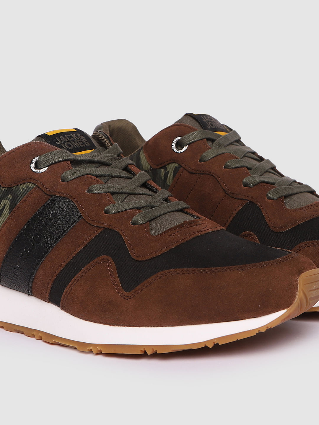 Brown Camo Detail Sneakers
