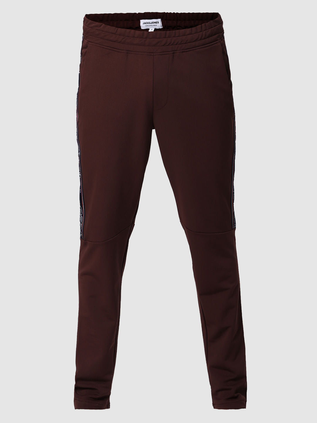 Burgundy Tape Detail Sweatpants