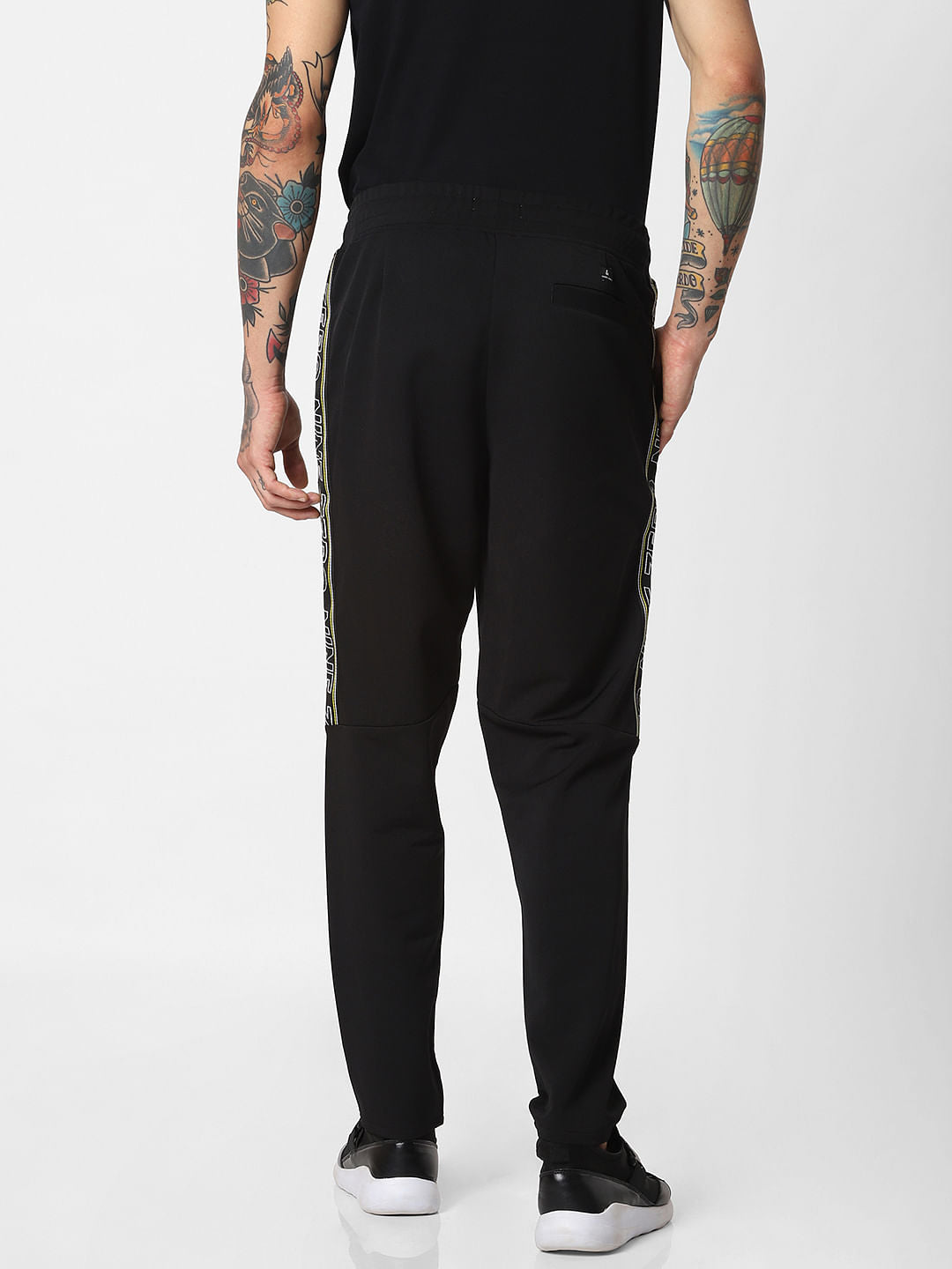 Black Tape Detail Sweatpants