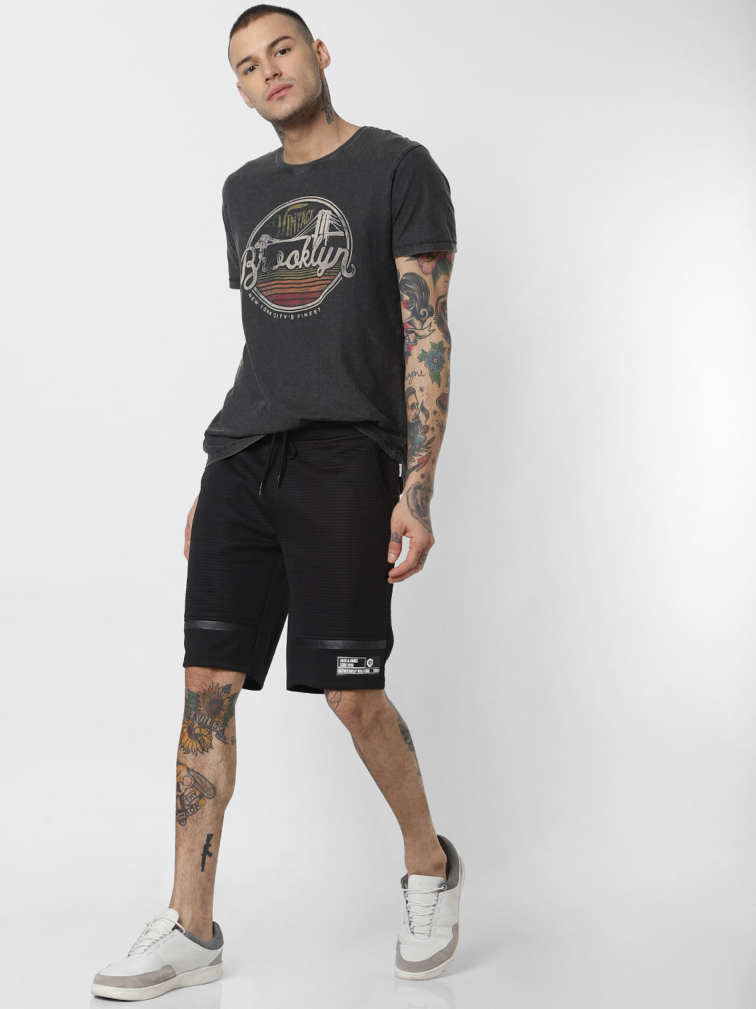 Black Drawstring Sweatshorts