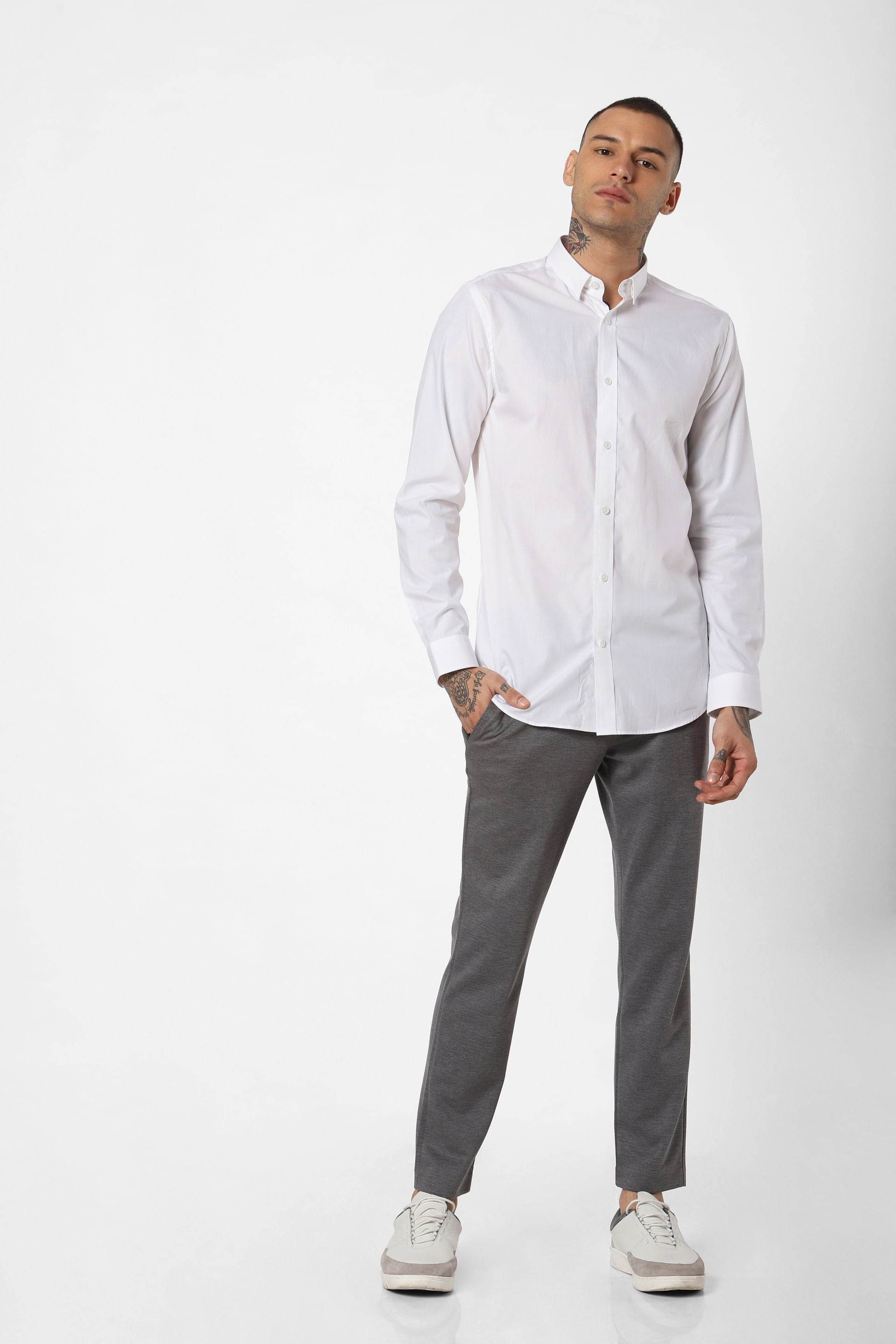 White Full Sleeves Shirt