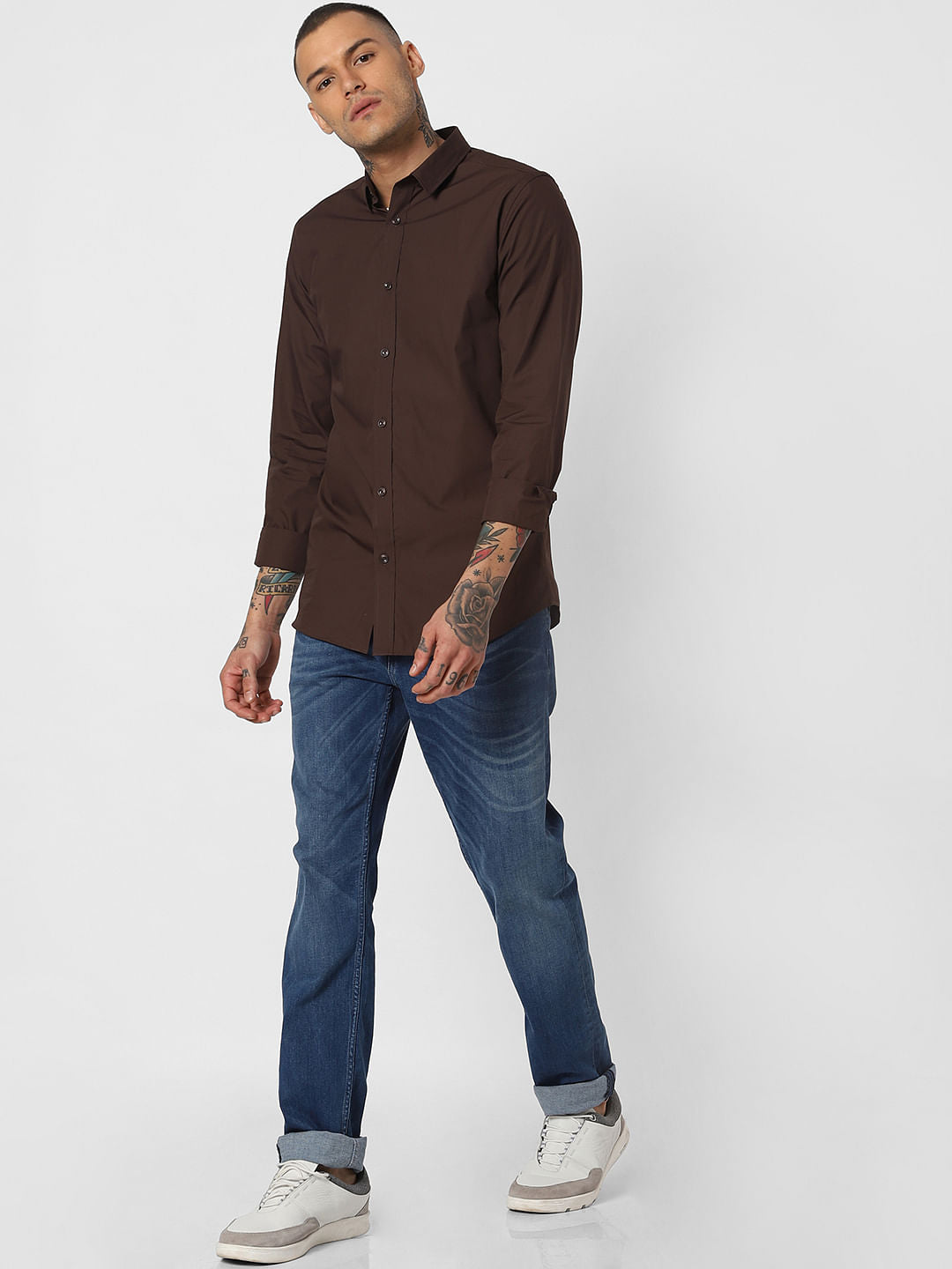 Dark Brown Full Sleeves Shirt