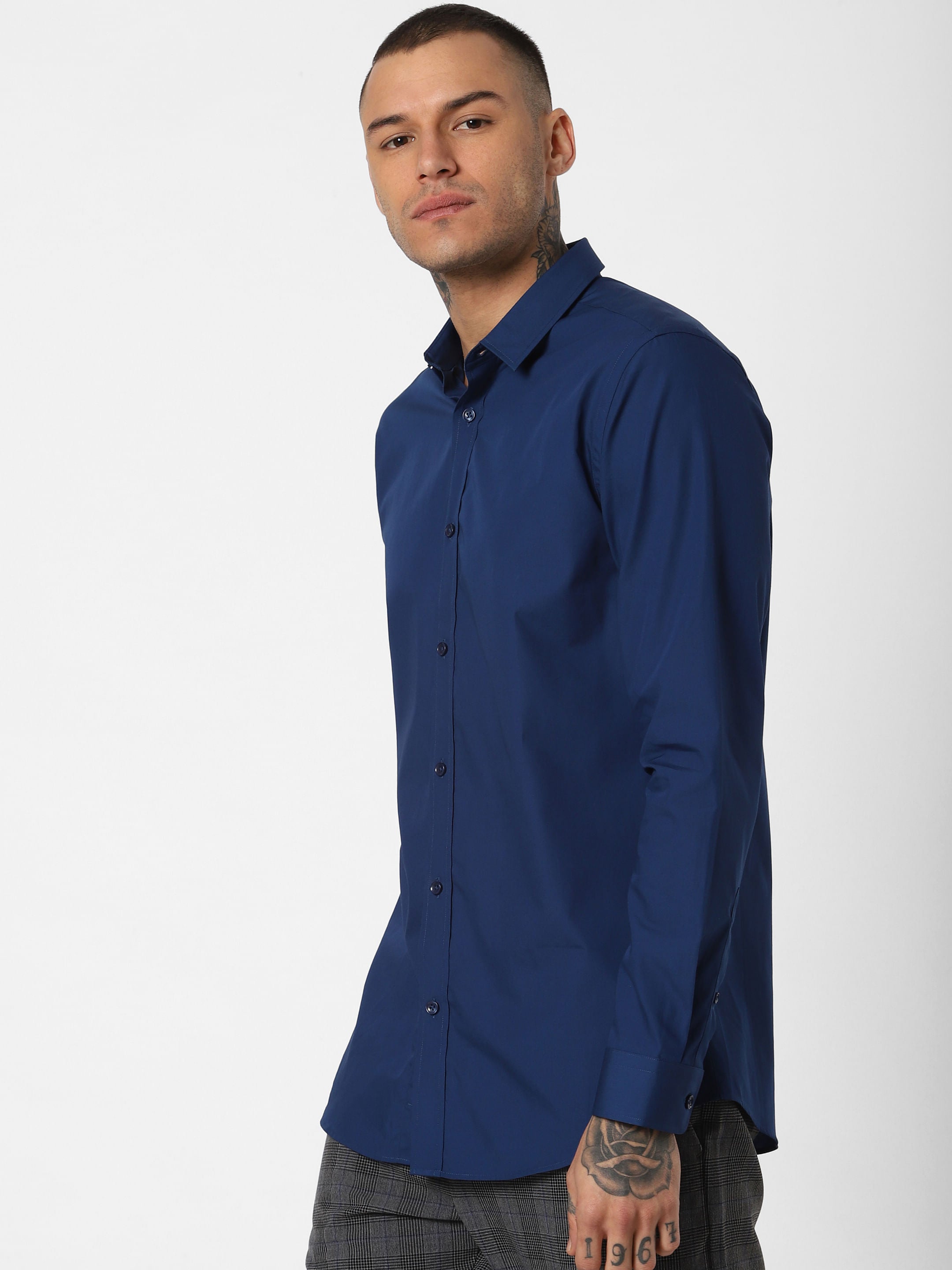 Dark Blue Full Sleeves Shirt