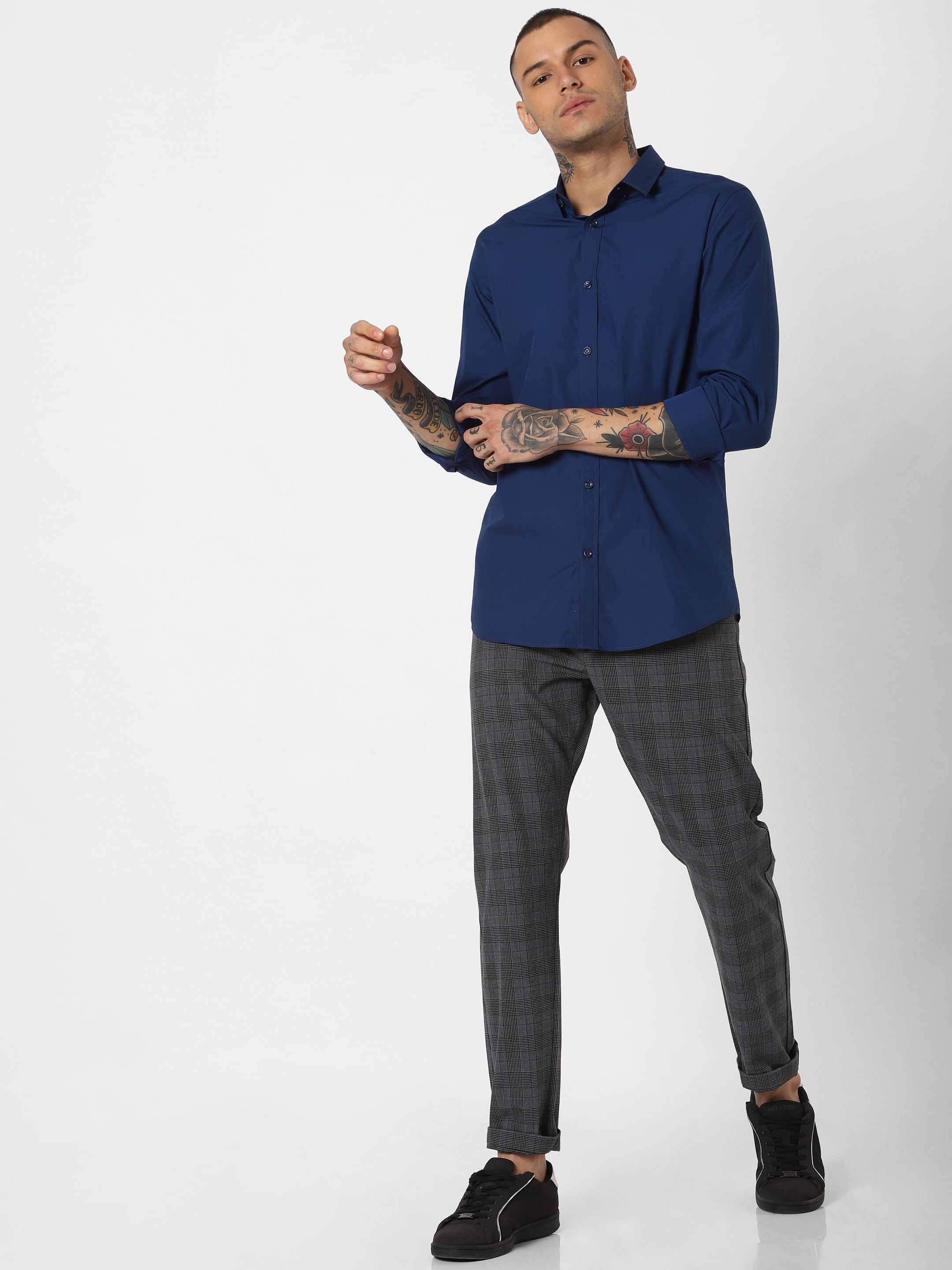 Dark Blue Full Sleeves Shirt