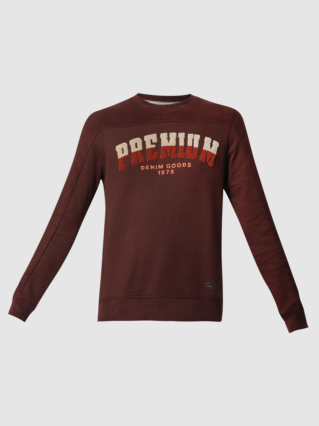 Burgundy Logo Print Sweatshirt