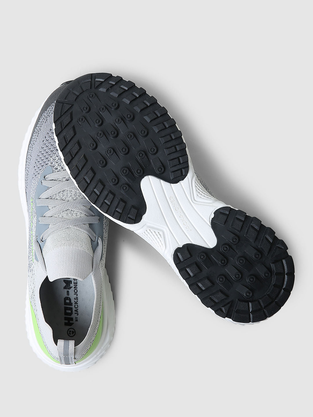Grey Logo Print Sneakers