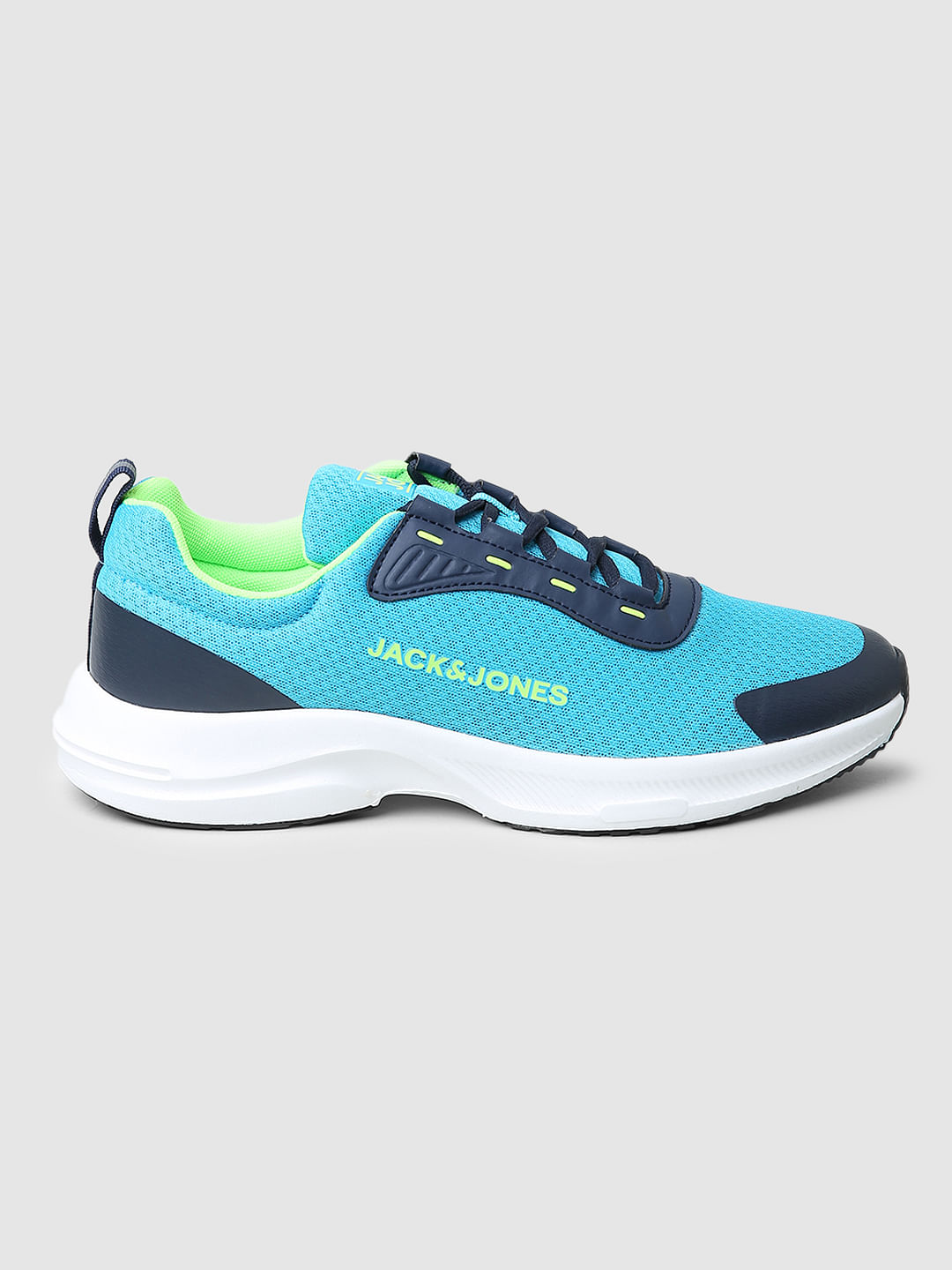 Neon Blue Colourblocked Sneakers