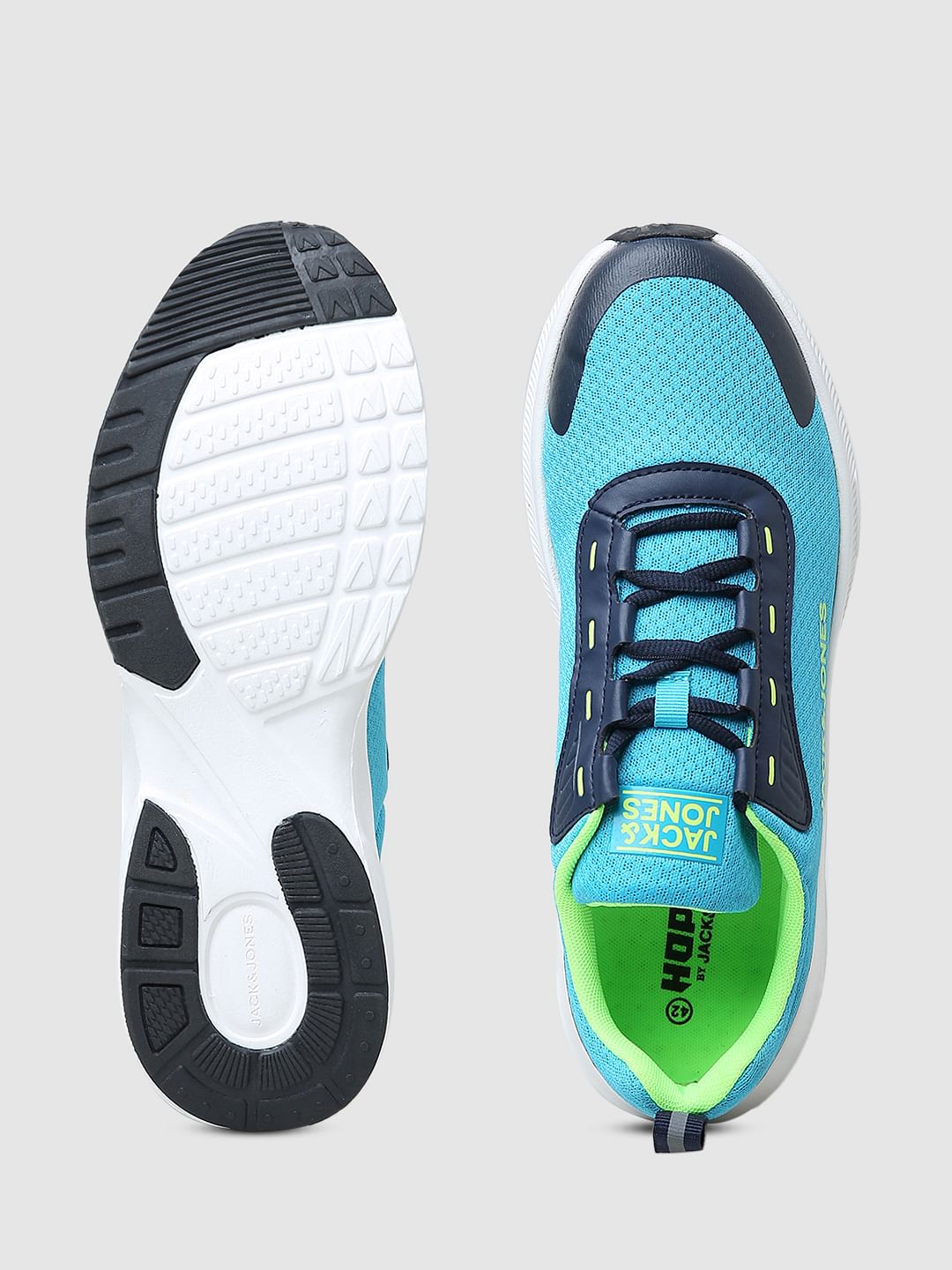 Neon Blue Colourblocked Sneakers