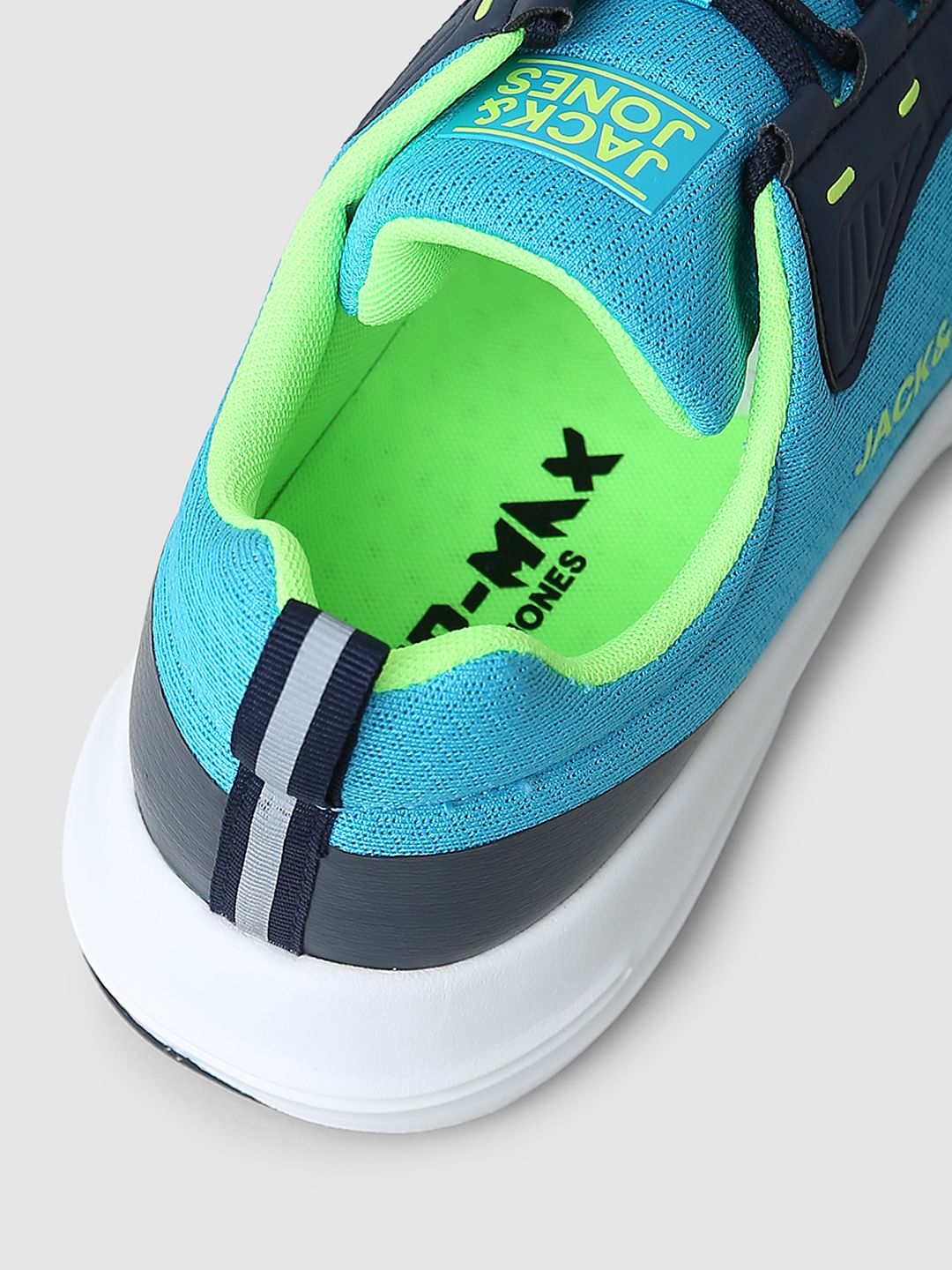 Neon Blue Colourblocked Sneakers
