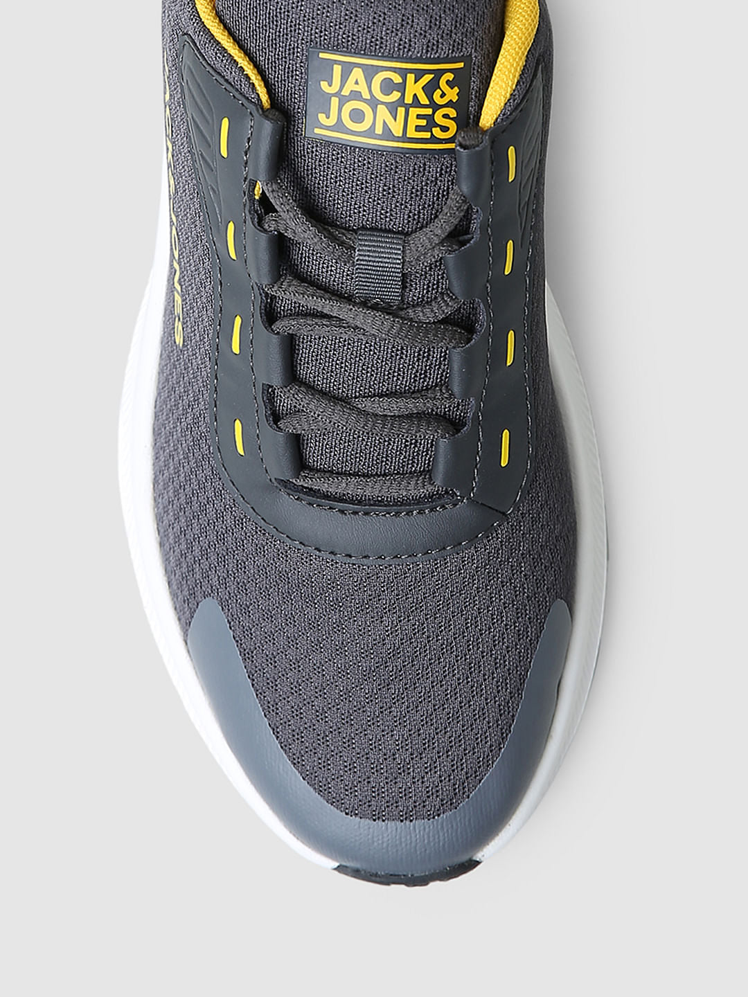 Grey Colourblocked Mesh Sneakers