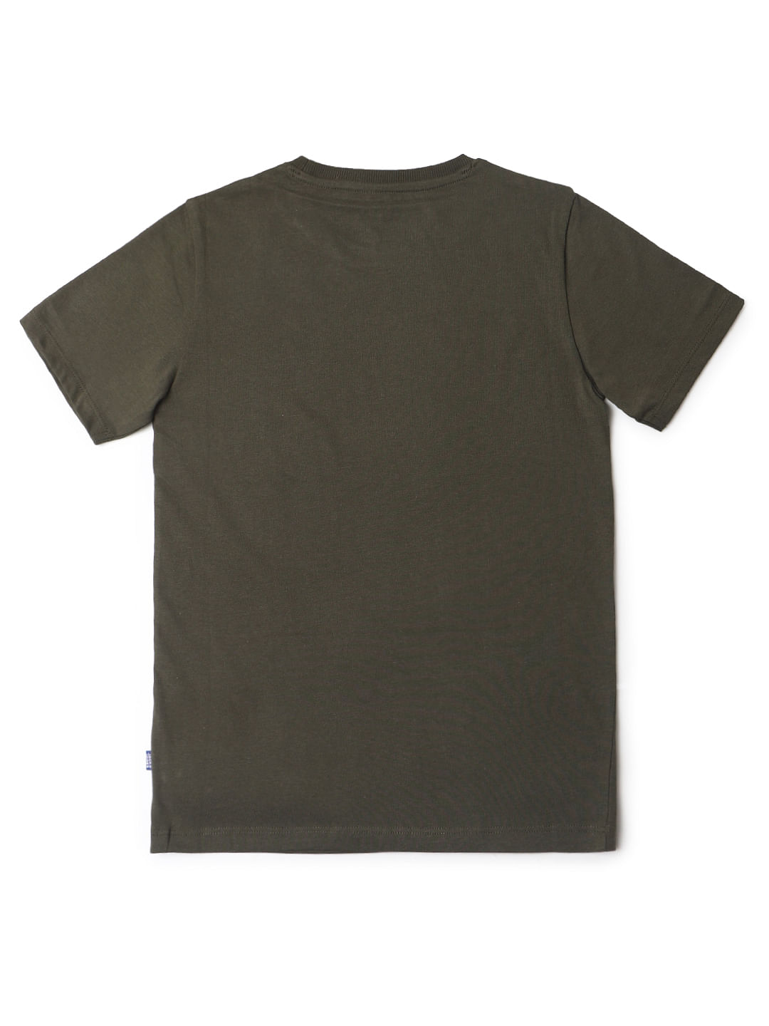 Green Logo Print Crew Neck T-shirt