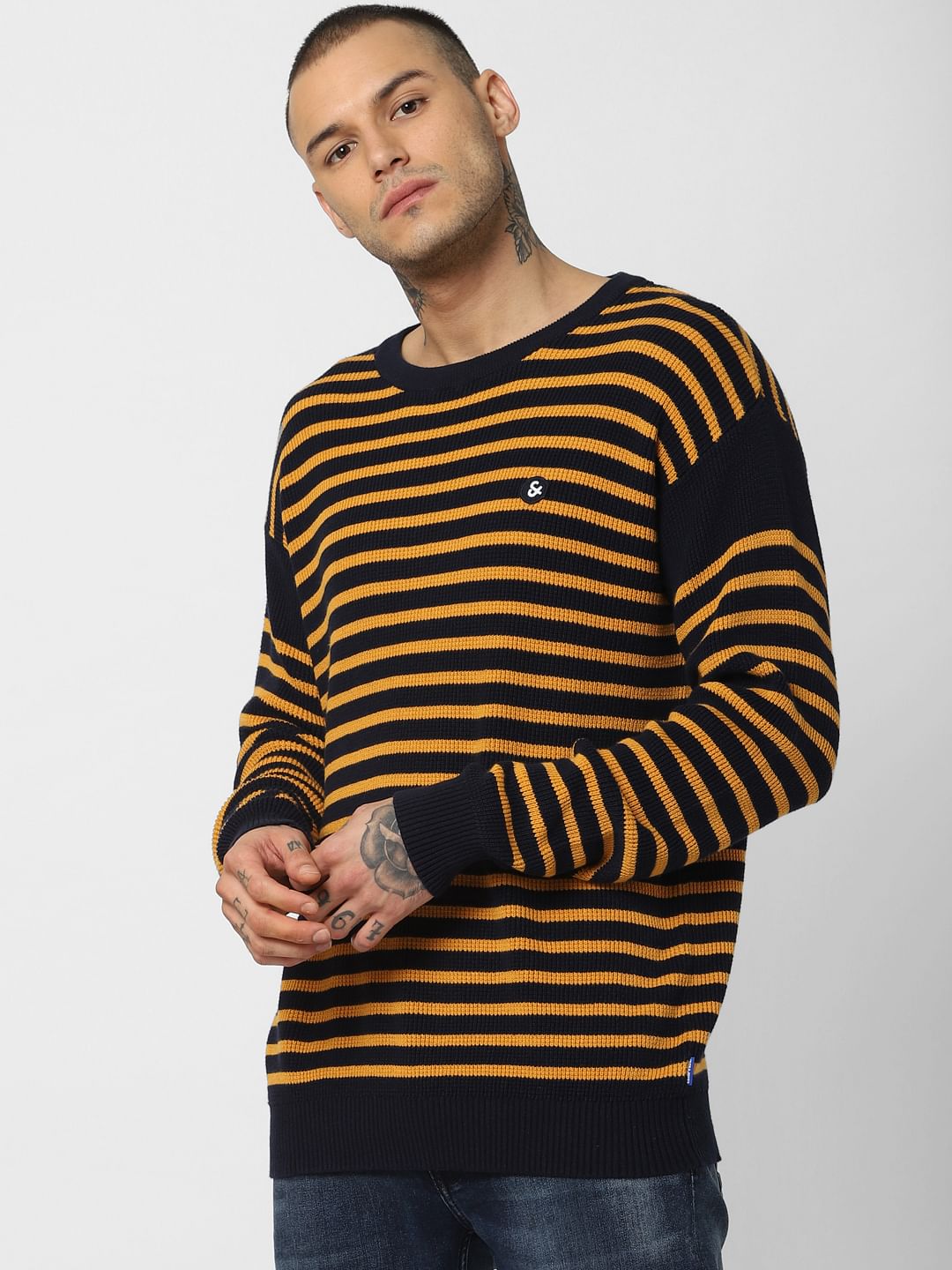 Yellow Striped Pullover