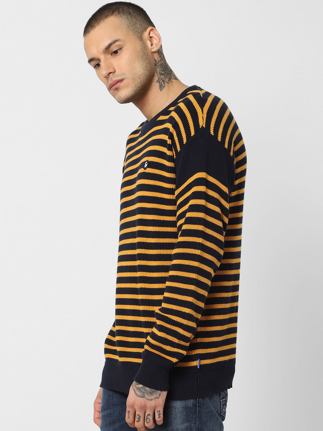 Yellow Striped Pullover