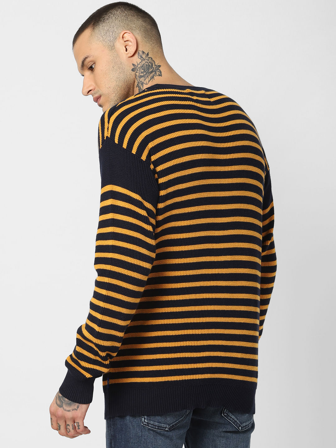 Yellow Striped Pullover