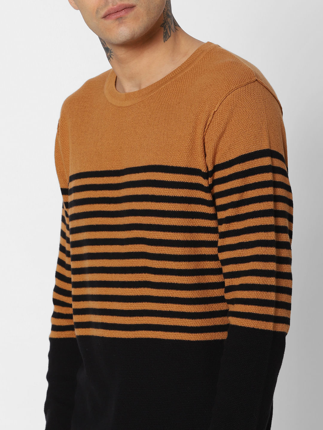 Brown Striped Pullover