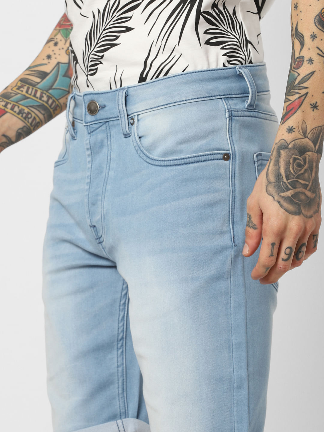 Light Blue Denim Shorts