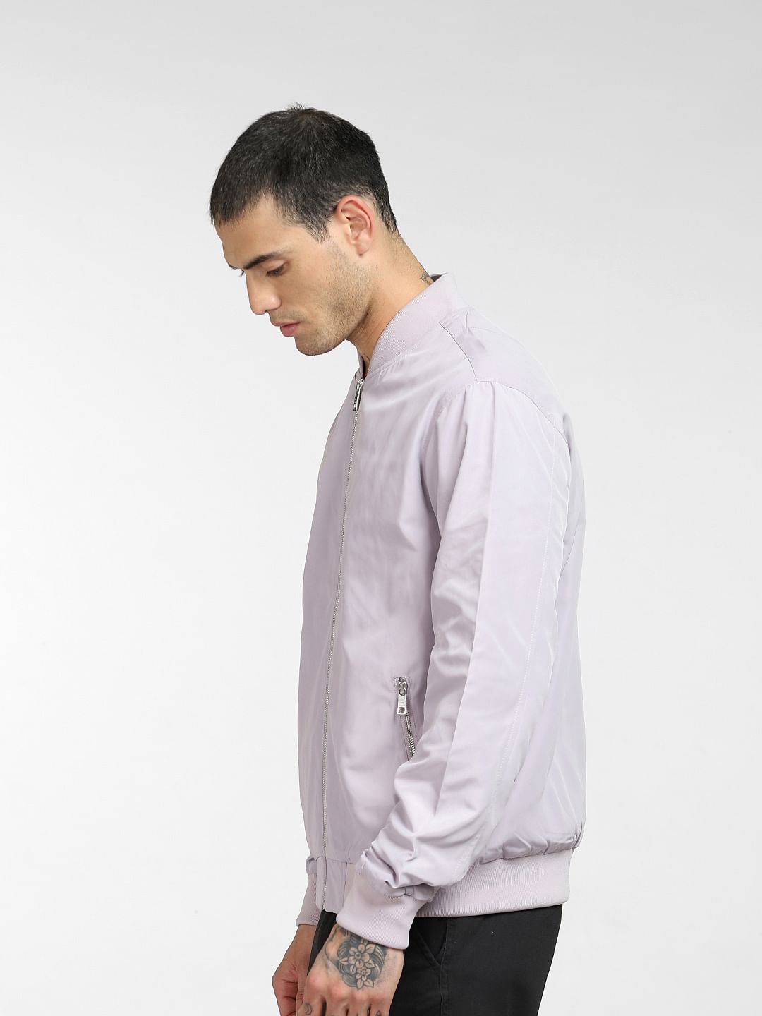Light Lilac Bomber Jacket