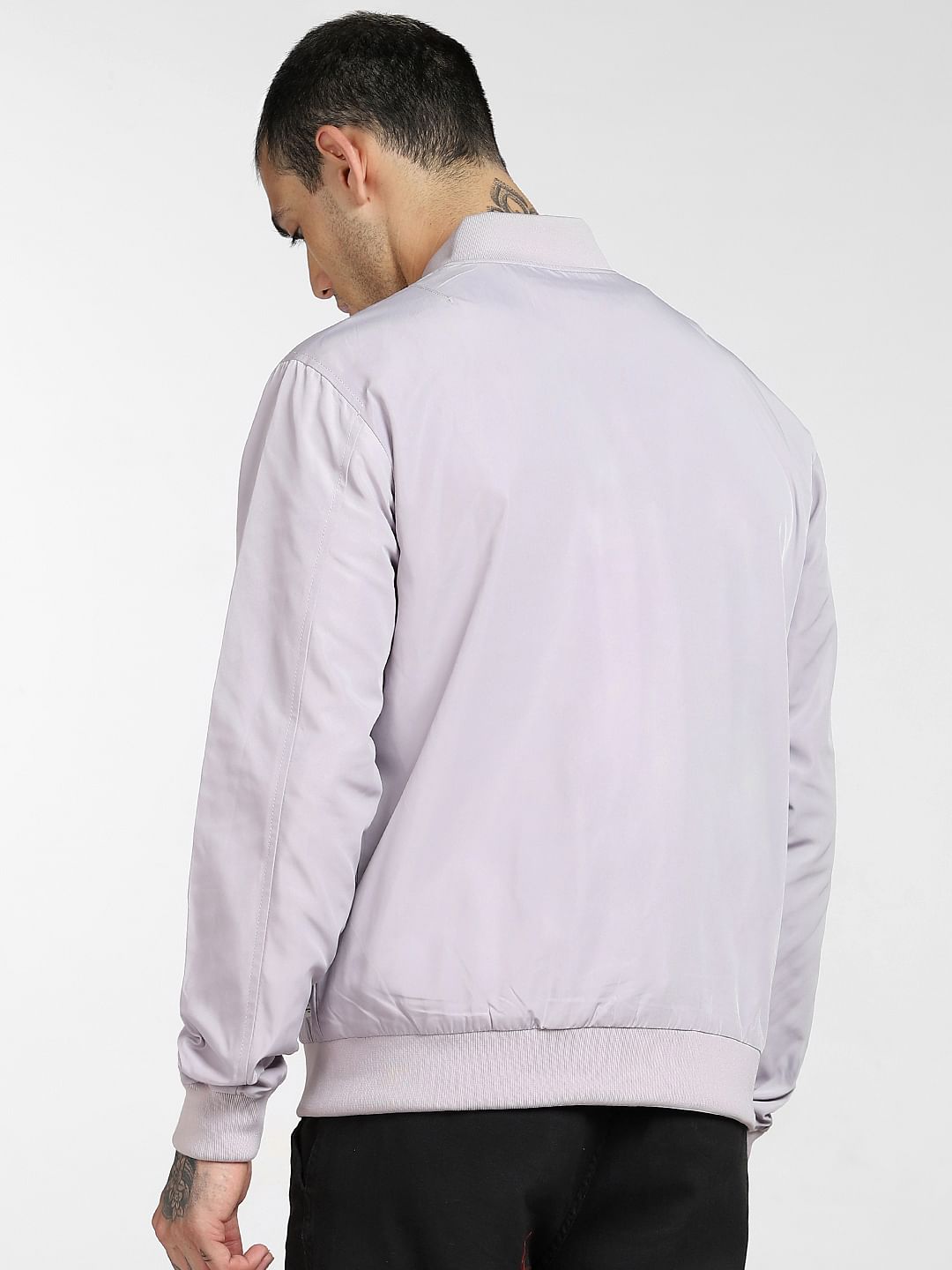 Light Lilac Bomber Jacket