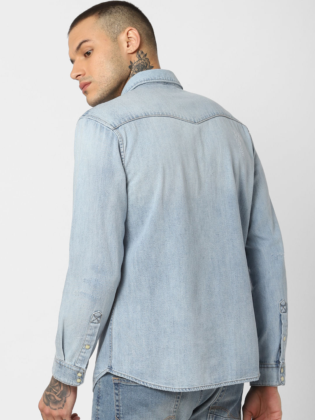 Blue Denim Full Sleeves Shirt
