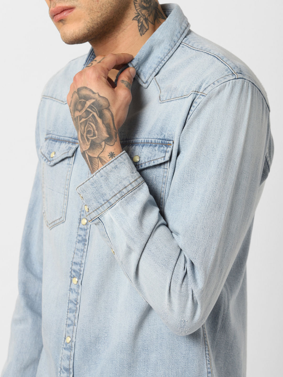 Blue Denim Full Sleeves Shirt