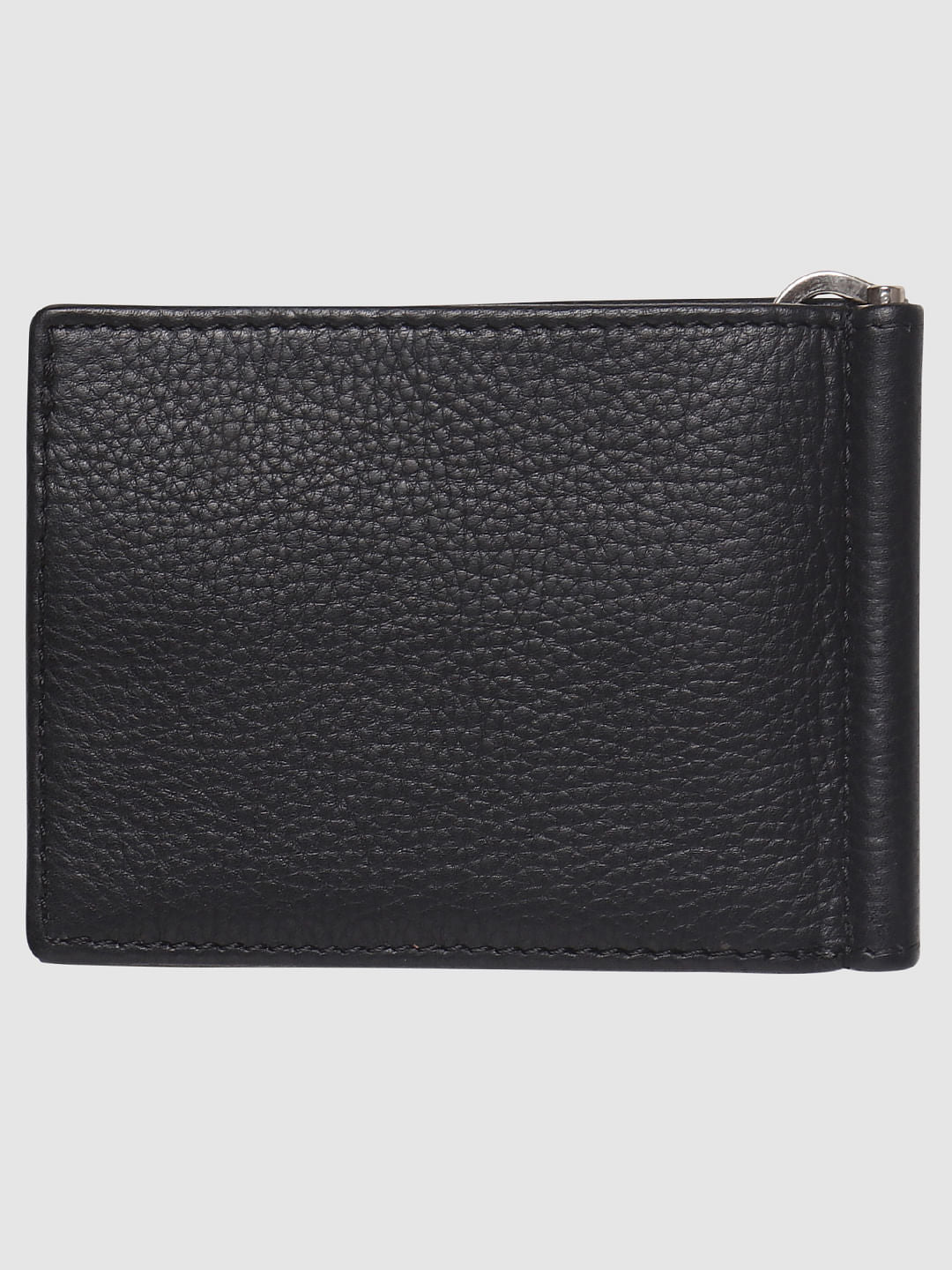 Black Leather Money Clip